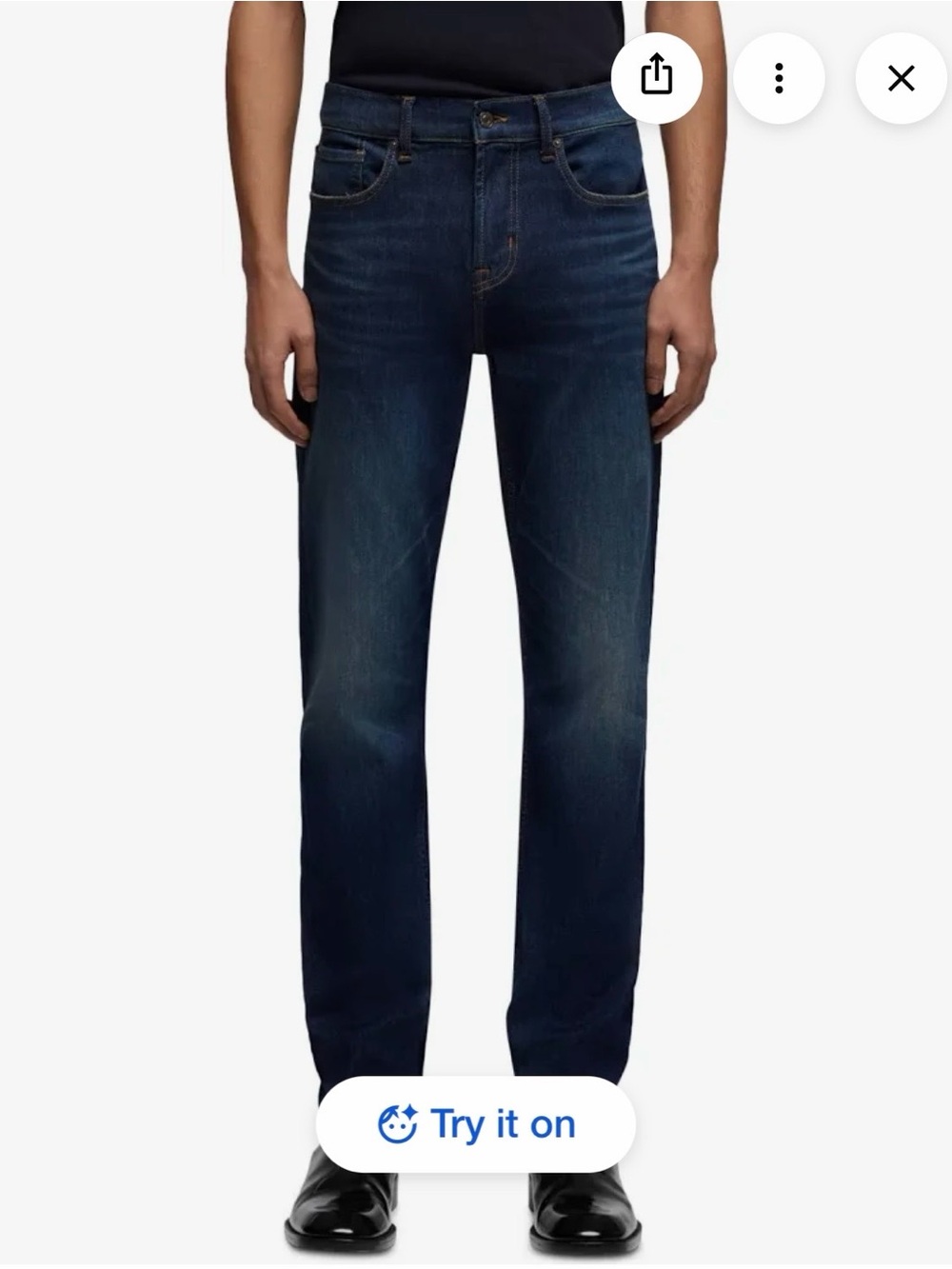 7 For All Mankind Men's Dark Wash Slimmy Straight Jeans Sz 28